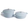 Masterclass 2pc Casserole Dish Set with 5L Cast Aluminium Casserole Dish and 4L Shallow Casserole Dish