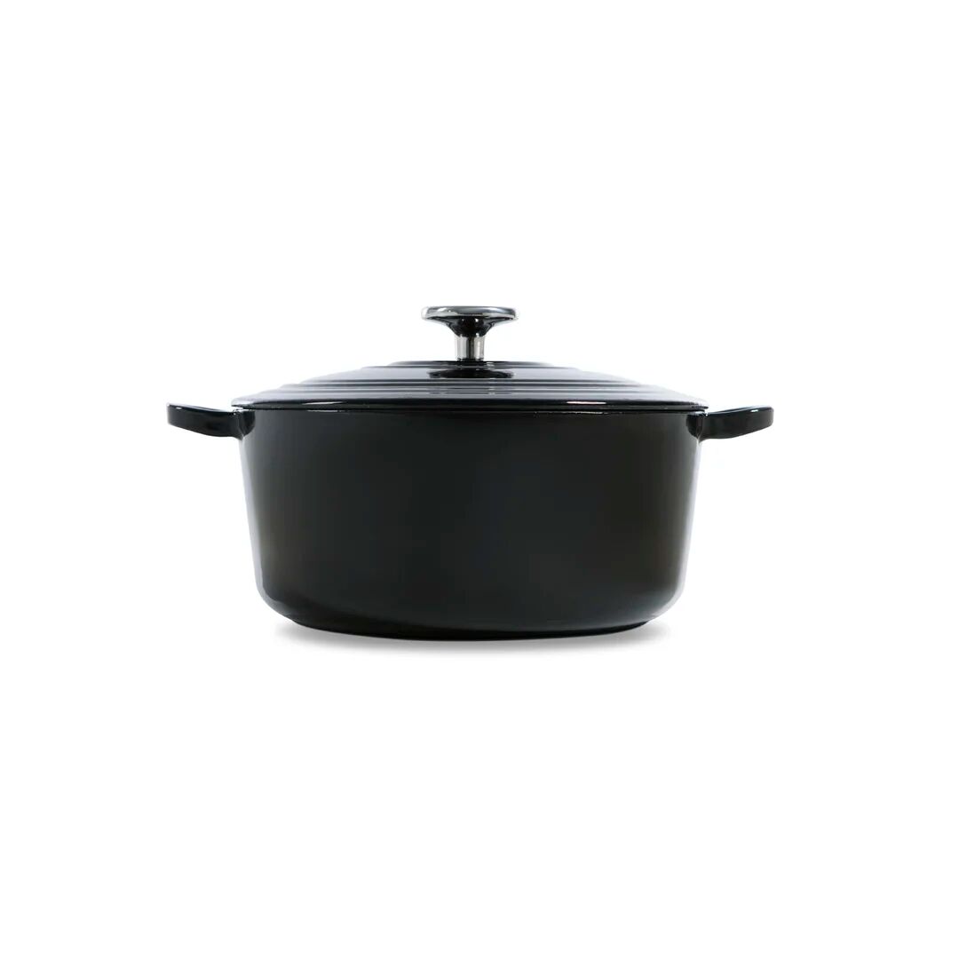 Photos - Bakeware BK Cookware Bourgogne Cast Iron Round Casserole black 14.8 H x 20.6 W cm
