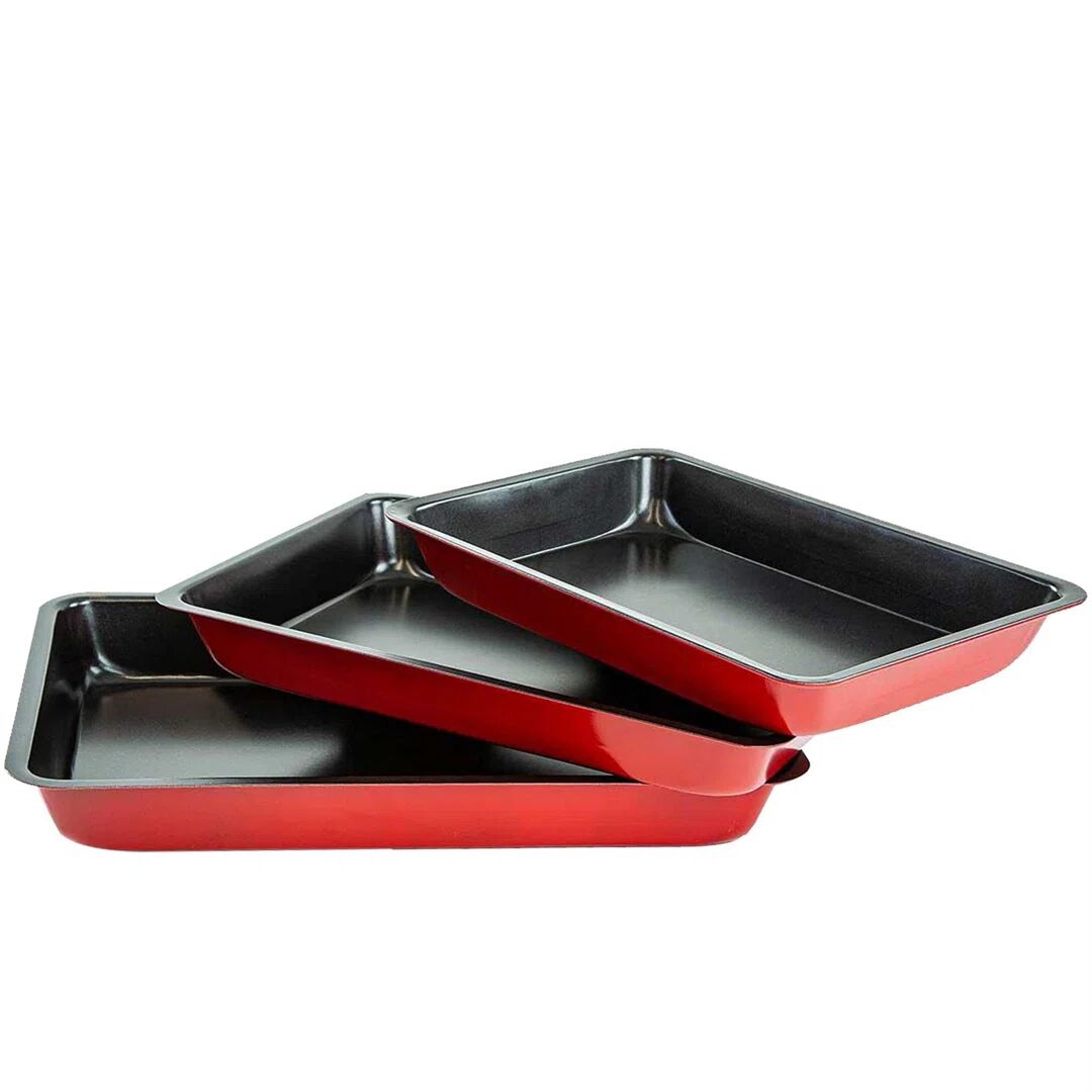 Photos - Bakeware Belfry Kitchen Semaj Non-Stick Premium Baking Tray Set gray 5.3 H x 23.0 W