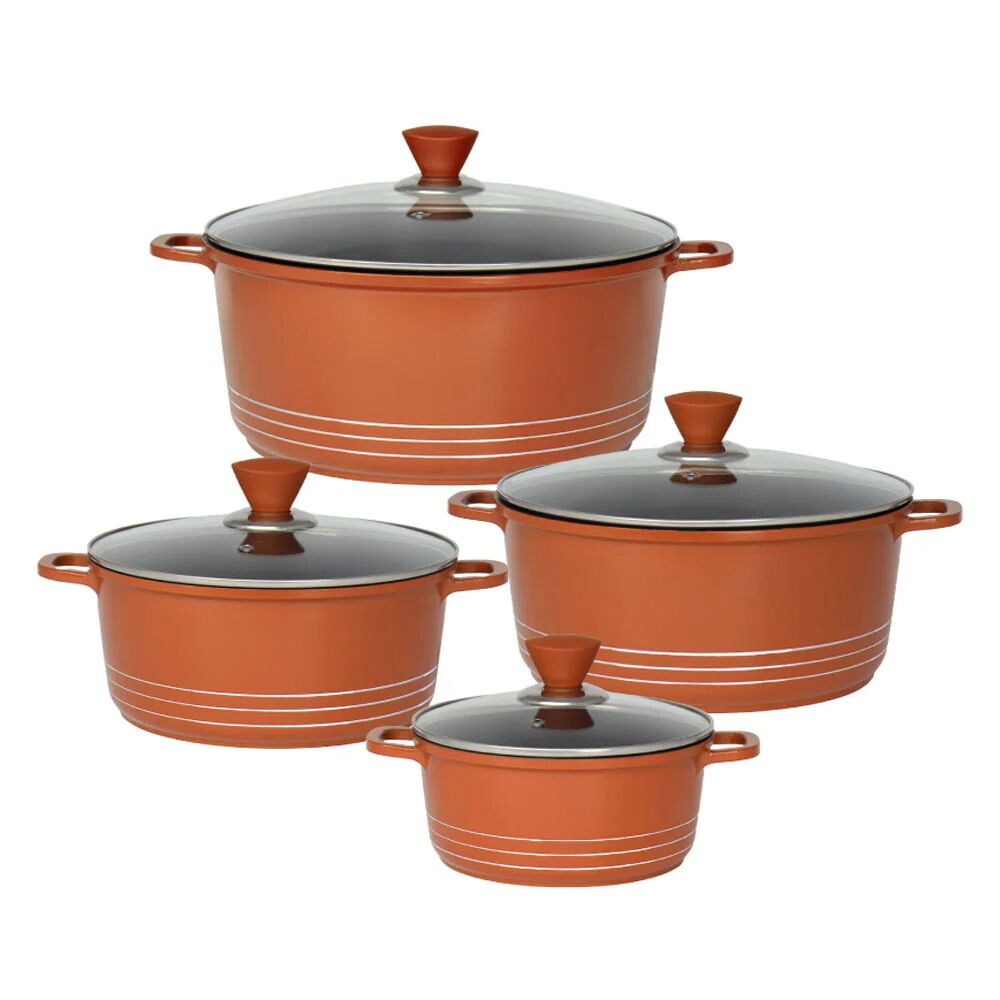 Photos - Stockpot SQ Professional 8 - Piece Cookware Set red/orange 