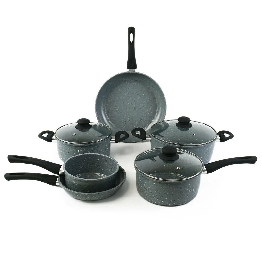 Photos - Stockpot Belfry Kitchen 6 Pc DALEMOOR Forged Saucepan, Frying Pan And Casserole Set