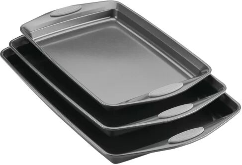 Rachel Ray Non-Stick Bakeware 3 Piece Cookie Pan Set Rachel Ray Colour: Grey 200cm H x 150cm W x 62cm D