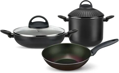 Symple Stuff Spak 5 Pieces Aluminum Non Stick Cookware Set Symple Stuff  - Size: 45cm H X 1700cm W X 700cm D