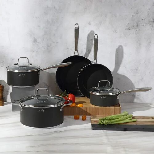 Leroy 5 Pieces Aluminium Non Stick Cookware Set LEROY Colour: Titanium Rectangle 140 x 160cm