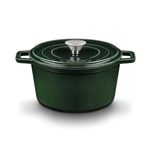 Castey Cast Iron Round Casserole Castey Colour: Dark Green, Width: 14cm  - Size: Mini (Under 3 Quarts)