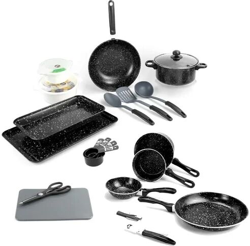 Wayfair Basics™ 21 Pieces Carbon Steel Non Stick Cookware Set Wayfair Basics™ Single (2'6)