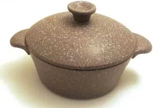 Symple Stuff Stoneware Round Casserole Symple Stuff Colour: Brown Stone, Size: 9.5cm H x 23cm W x 23cm D  - Size: Large