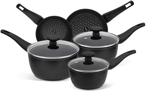 Prestige Thermosmart 8 Piece Aluminium Non Stick Cookware Set Prestige  - Size: 28cm H X 24cm W X 26cm D