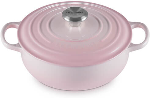 Le Creuset Signature Shell Pink 24cm Round Sauteuse