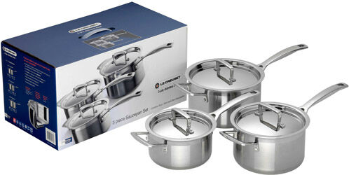 Le Creuset 3-ply Stainless Steel 3 Saucepan Set