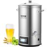 VEVOR Electric Brewing System, 8 GALLON Brewing Stock Pot, All-in-One Home Beer Brewer, 304 Stainless Steel Brewing Supplies with Panel, Includes Glass Lid, Handle, Spigot, Electronic Panel Control