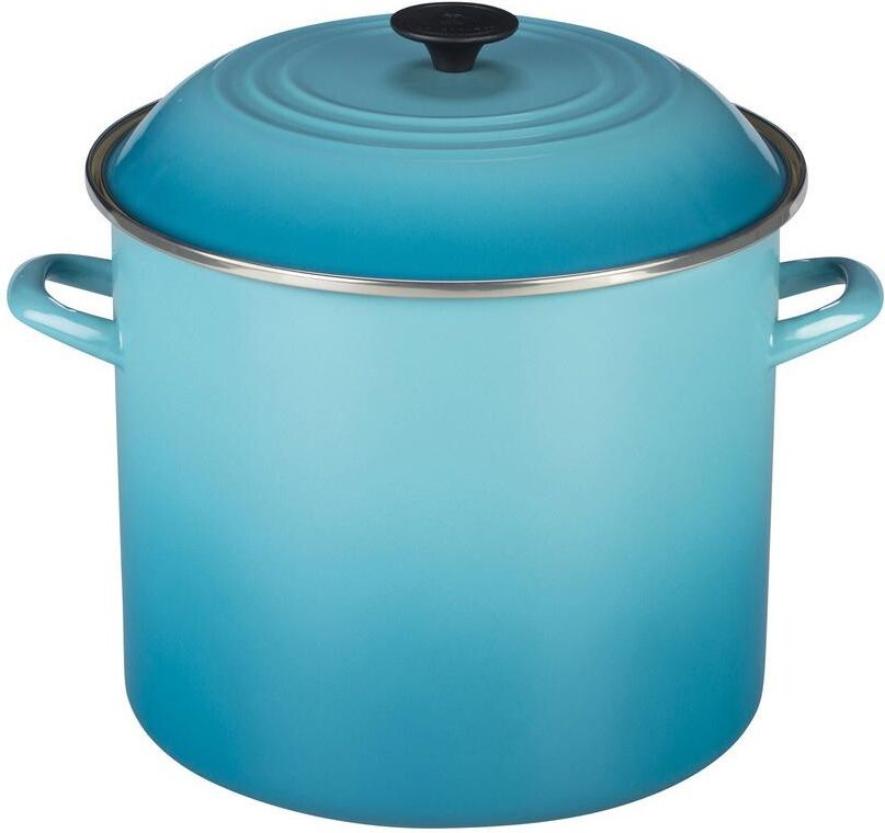 Le Creuset 16 Quart Enamel on Steel Stockpot with Lid - Caribbean