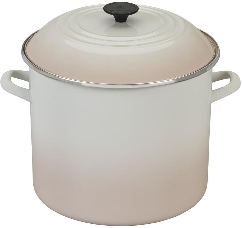 Le Creuset 16 Quart Enamel on Steel Stockpot with Lid - Meringue