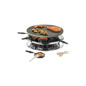 UNOLD RACLETTE 48726 Multi 4 in 1 - Raclette/fondue/grill/hot stone - 1.3 kW - rustfrit stål/sort