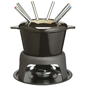 Masterclass - Master Class Cast Iron Enamelled Black Fondue Set