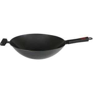 Dexam Professional Non-Stick Carbon Steel Wok with Staycool Helper Handle 34cm/14-inch