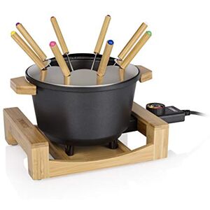 Princess 01.173025.02.001 Fondue Set Pure Black, Bamboo, 800 W, 1.5 liters, Bamboo & Black