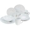 CreaTable Kombiservice »Geschirr-Set Home - Shabby Chic«, (Set, 16 tlg., Kaffeeservice und Tafelservice im Set, für 4 Personen), Service, weiß,... weiß