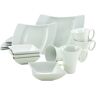 CreaTable Kombiservice »Geschirr-Set WING«, (Set, 16 tlg., Kaffeeservice und Tafelservice im Set, für 4 Personen), Service, weiß, 16 Teile, für 4... weiß