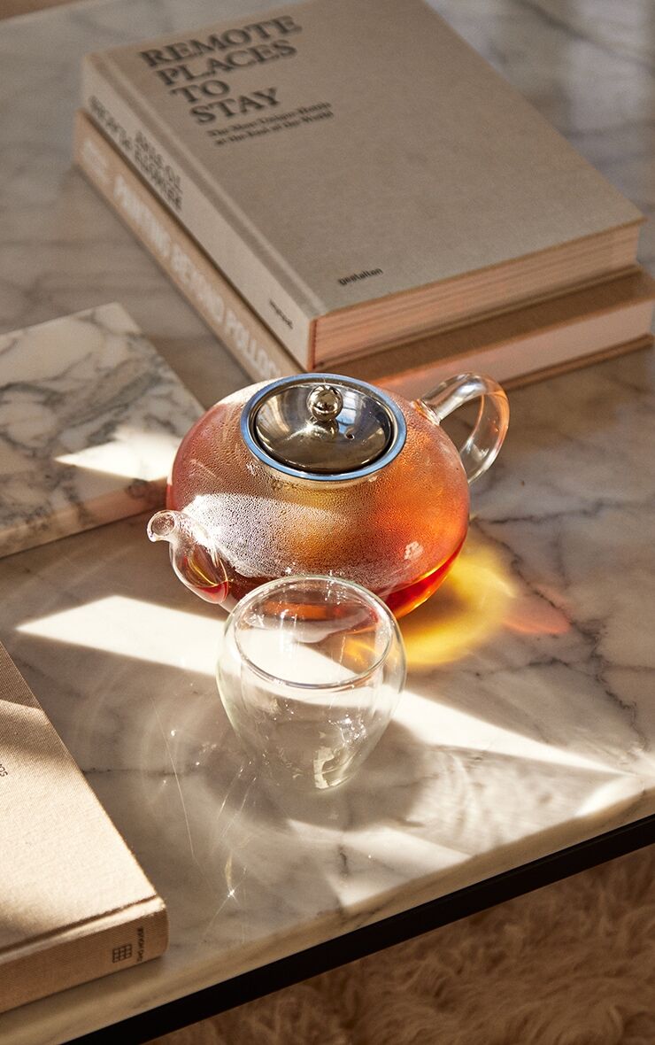 PrettyLittleThing Glass Teapot  - Clear - Size: One Size