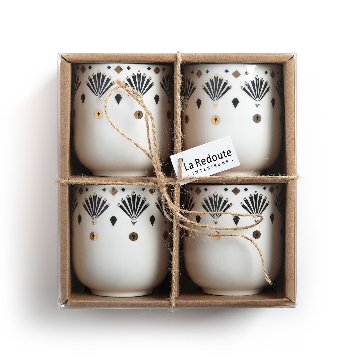 LA REDOUTE INTERIEURS Lot 4 tasses expresso porcelaine, MELLAH