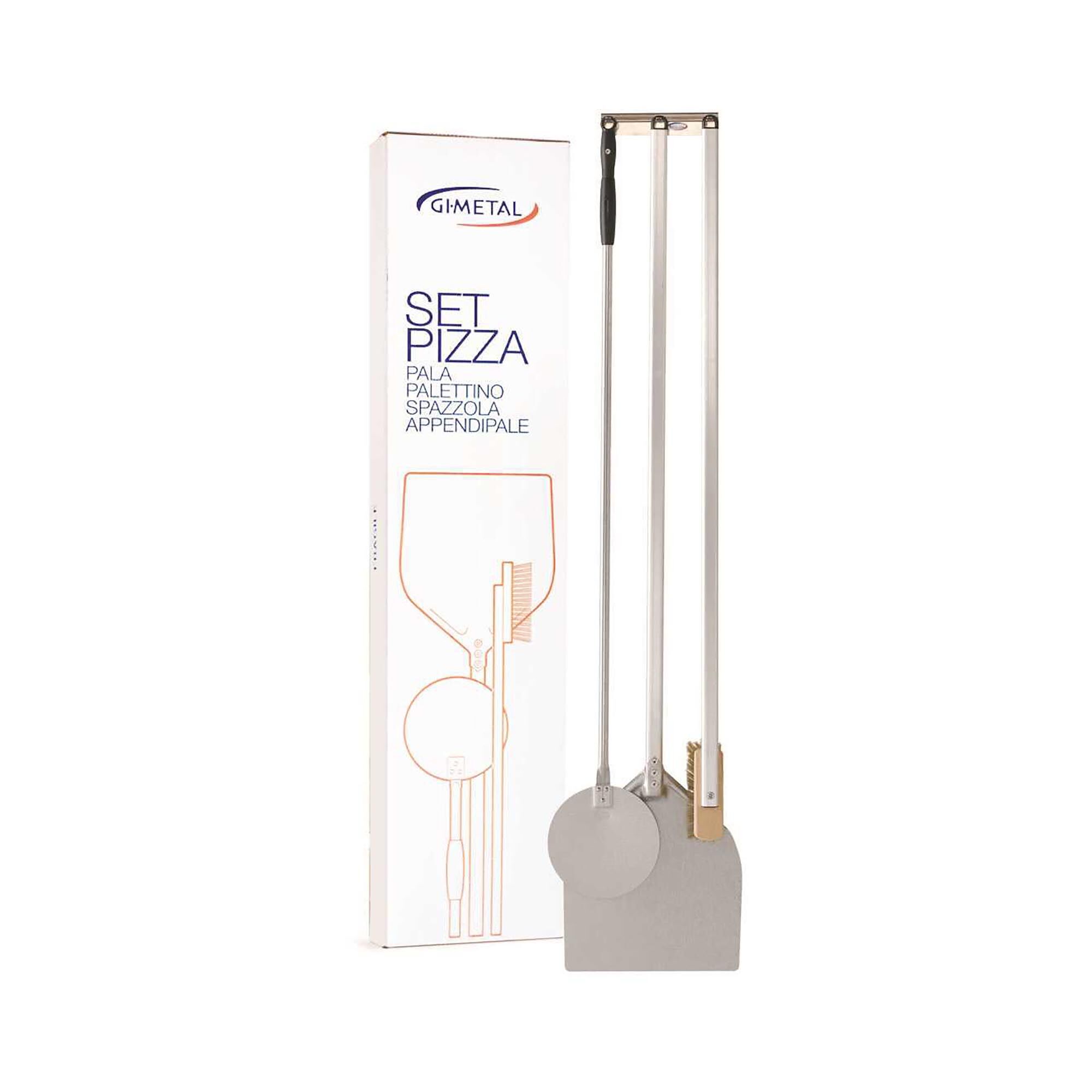 Gi.Metal Accessoires à pizza - 4 pièces - 2 pelles à pizza SET2