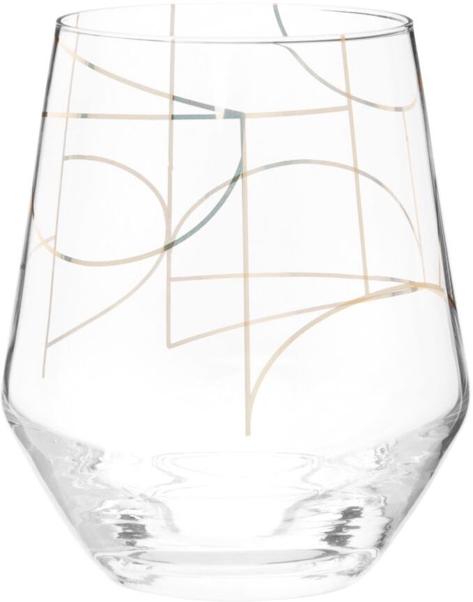 Maisons du Monde Gobelet en verre motifs graphiques dorés