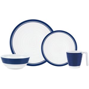 KOOR Geschirr-Set »Melanin blau«, (16 tlg.) blau/weiss