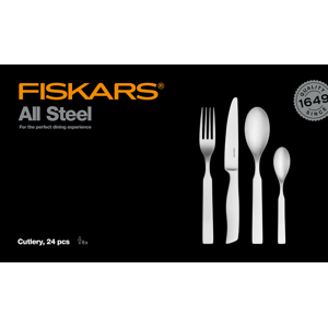 Fiskars Besteck-Set »All Steel Besteck-Set, 24-teilig«, (Set, 24 tlg.) silberfarben