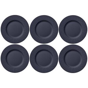 Villeroy & Boch Speiseteller »Manufacture Rock Ø 27 cm 6 Stück, Schwarz«, (6... schwarz Größe