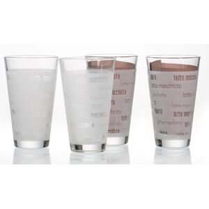 Ritzenhoff & Breker Latte-Macchiato-Glas »Chicco«, (Set, 4 tlg., (4 Becher),... transparent/weiss Größe