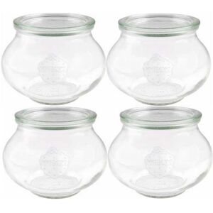 WECK Einmachglas »1000 ml, 4 Stück«, (4 tlg.) Transparent Größe