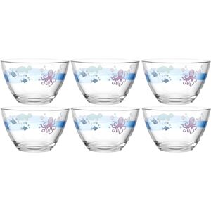 LEONARDO Dessertschale »Avventura 400 ml, 6 Stück, Meer«, 6 tlg., aus Glas Blau, Lila, Transparent Größe