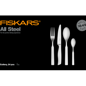 Fiskars Besteck-Set »All Steel Besteck-Set, 24-teilig«, (Set, 24 tlg.) silberfarben Größe