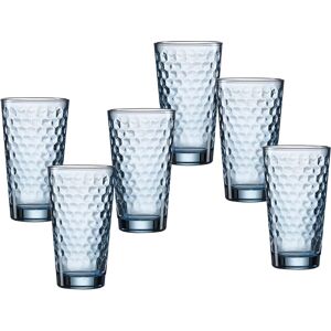 Ritzenhoff & Breker Longdrinkglas »Favo, 6-teilig«, (Set, 6 tlg.), 350 ml blau Größe