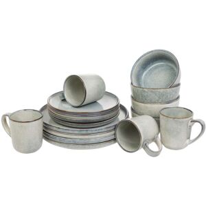 FURBER Geschirr-Set »16-teilig, Blau/Grau«, (16 tlg.) Blau, Grau Größe