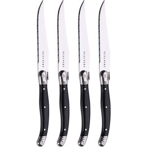 Home Scalpers Steakkochmesser, (Set, 4 tlg., Steakmesser Set 4 Stück) schwarz Größe