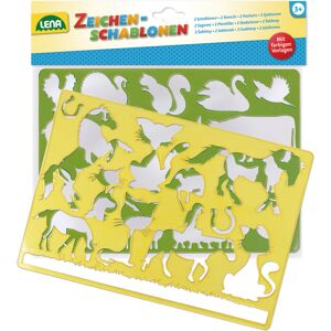 LENA Zeichenschablonen Pferde und - 6er Set