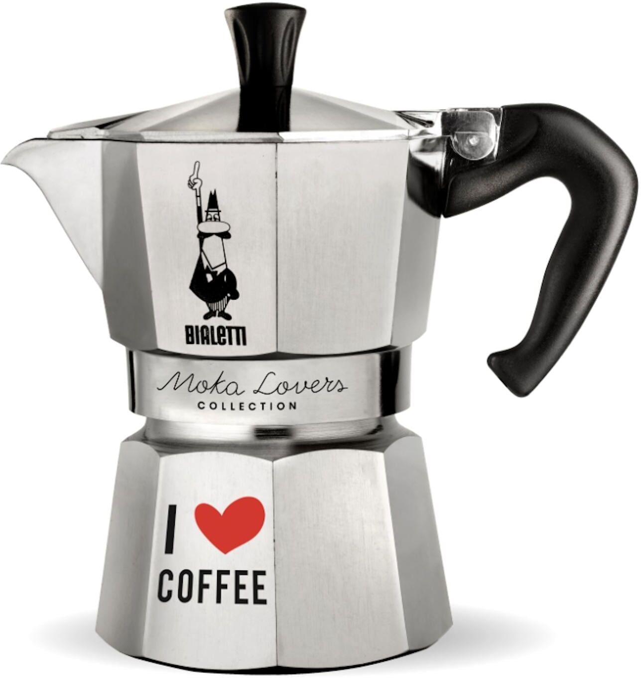 Bialetti Espressokocher »I love Coffee« silberfarben