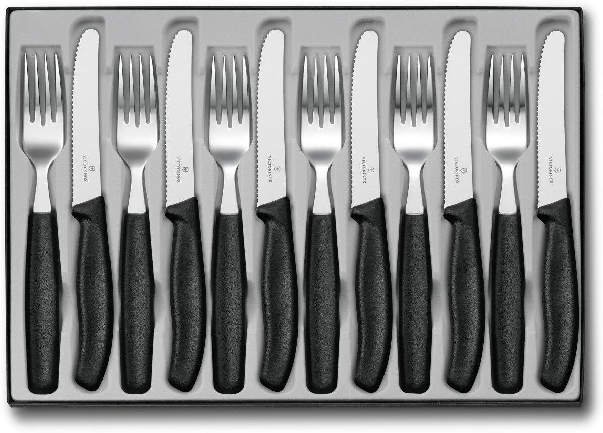 Victorinox Besteck-Set, (12 tlg.) schwarz Größe