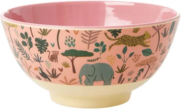 rice Melamin-Schale JUNGLE ANIMALS MEDIUM in rosa