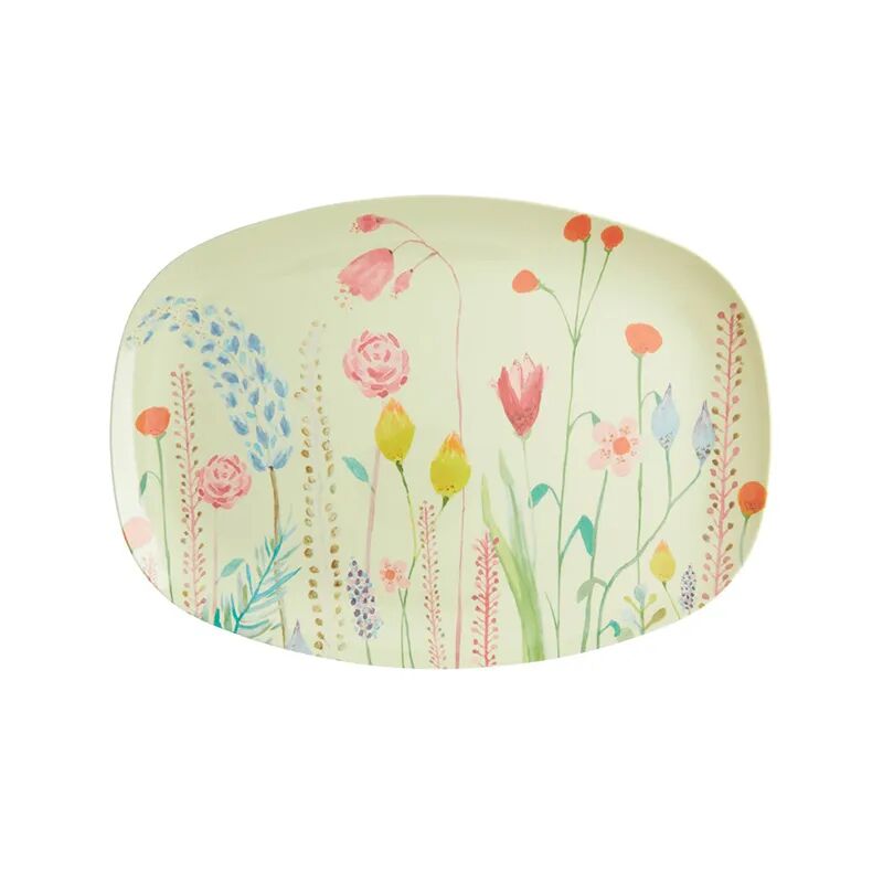 rice Melamin-Teller SUMMER FLOWERS (22x30) rechteckig