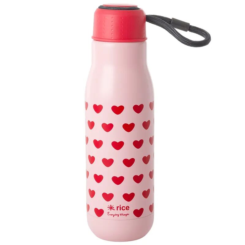 rice Thermo-Trinkflasche SWEET HEARTS 0,5l aus Edelstahl in rosa
