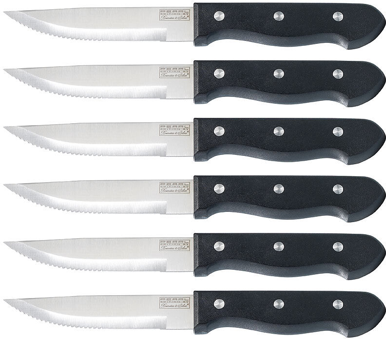 Pearl 6-teiliges Steakmesser-Set aus rostfreiem Edelstahl