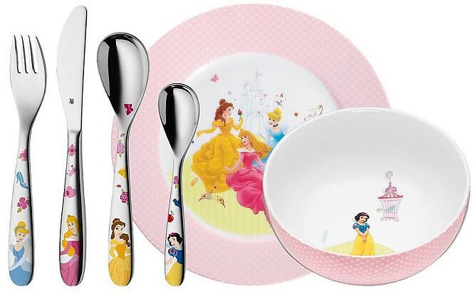 WMF Kinderbesteck-Set 6-teilig Disney Princess bunt   Kinder   12 8240 9964