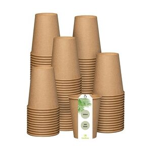 DeinPack Umweltfreundliche Kaffeebecher 200 Stück 200 ml 8 oz Pappbecher braun