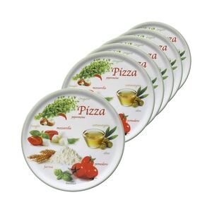 MamboCat 6er Set Pizzateller Napoli Pizzafoods grün 31cm - 04019#ZP1