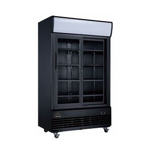 Getränkekühlschrank Gewerbekühlschrank 1013l 2 Glastüren 1200 x 730 x 2036mm schwarz