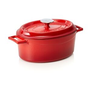 Gastro WAS LAVA Casseroles oval rot emailliert, Gusseisen 28 x 21 x 11 cm