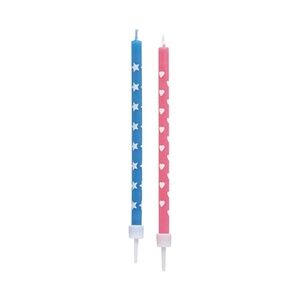 Papstar 120 Stück Geburtstagskerzen mit Halter 10 cm farbig sortiert